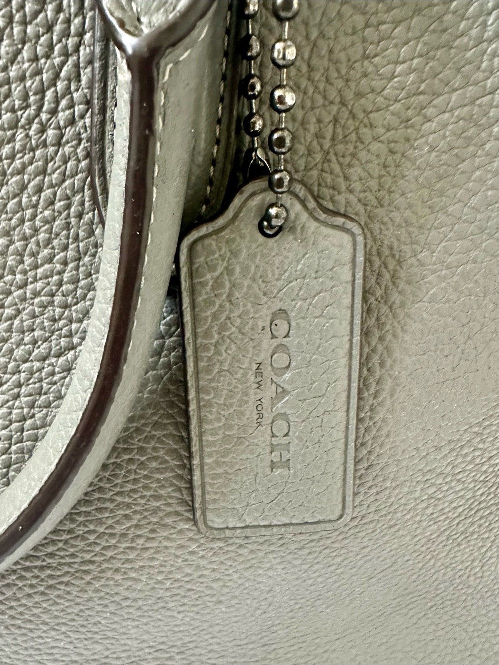 COACH Quinn Satchel Pebble Leather Hand/Shoulder/Crossbody 30951 Heather Gray - Picture 12 of 14
